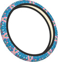 Neoprene Steering Wheel Cover Easter Bunny Yellow Blue Floral Chick Car Steering Wheel Cover Universal Fit for Most Cars