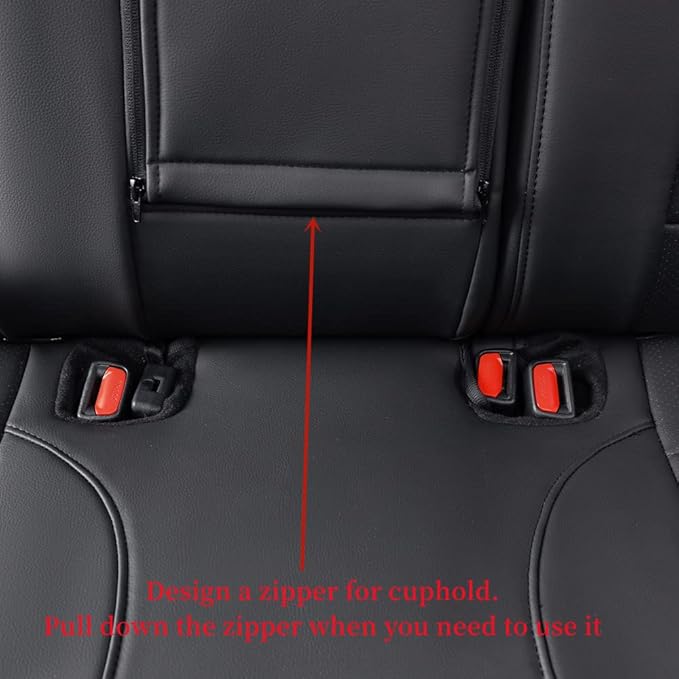 coverdream Legacy Seat Covers Full Set for 2015-2019 Subaru Legacy Auto Seat Cushion,Fully Covered,Scratch-Resistant,Luxury Waterproof Leather Car Seat Protector (Black)