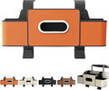 Car Organizers and Storage Box, Car Organizers and Storage Back Seat, With Cup Holder, Tissue Box, Trash Bin & Hooks, Strong Bags Hooks, Large Storage Space (Orange)