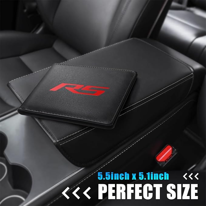 Leather Car Registration and Insurance Cards Holder Compatible with Chevy Camaro RS Cars, Vehicle Glove Box Car Organizer with Magnetic Shut, Documents License for Camaro RS Owners