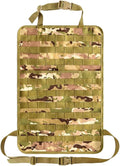 Car Seat Back Organizer, Tactical MOLLE Sag Proof Vehicle Panel Backseat Cover Protector, Universal Molle Nylon Storage Bag Seat Back Hanger Pad for Car Truck SUV Pickup (Camouflage CP)