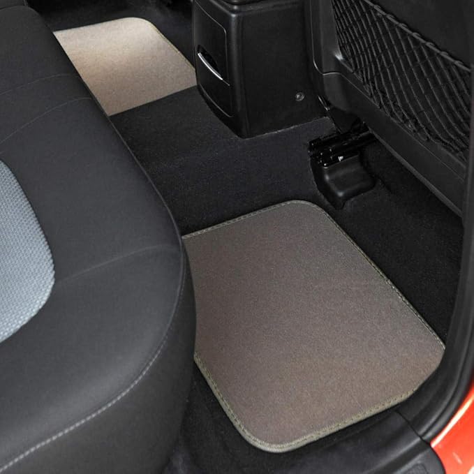Motor Trend FatRug Premium Carpet Car Floor Mats - Thick Robust Auto Gear, Universal Fit for Your Car Truck or SUV, Beige