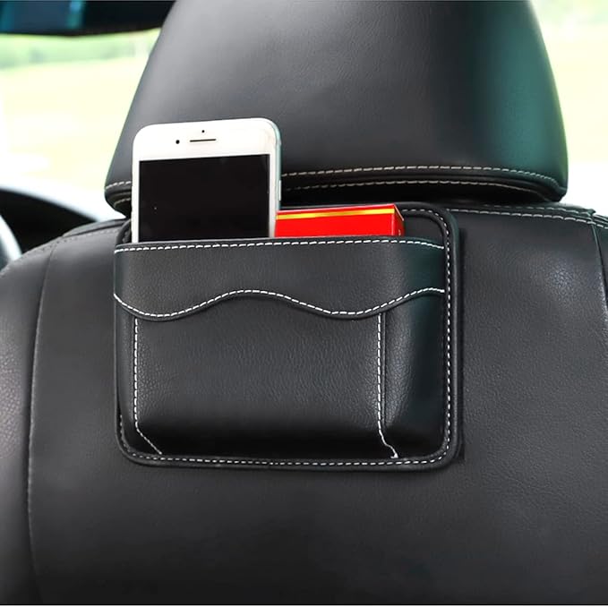 Moly Magnolia Car Seat Side Pocket Organizer, American Flag PU Leather Storage Bag, Pen Phone Holder Tray Pouch Seat Gap Filler, Interior Accessories for Auto Door Window Console (MultiColor/Flag)