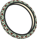 Christmas Pattern Print Neoprene Steering Wheel Covers Women Men Car Accessories, Universal 15 Inch Fit Auto, Suvs, Truck