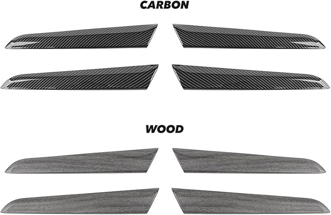 Amzcar Car Door Handle Protector, Car Exterior Door Handle Bowl Cover Trim, Outer Cup Bowl Scratches Protector Decorative, Compatible with Kia Telluride 2020-2024 Accessories (Wood Grain)