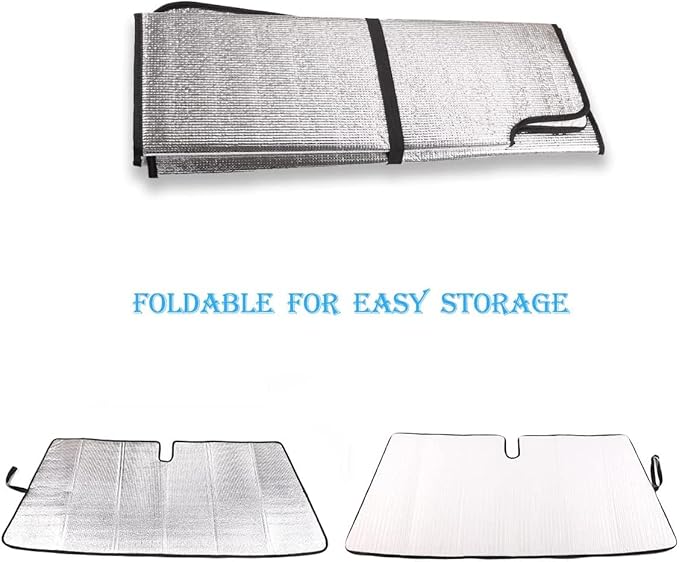 LLKUANG Car Windshield Sun Shade Compatible with Toyota Tacoma 2006-2024 Auto Windshield Sunshades Foldable Blocks UV Rays Sun Visor to Keep Your Vehicle Cool and Damage Free (Style A)