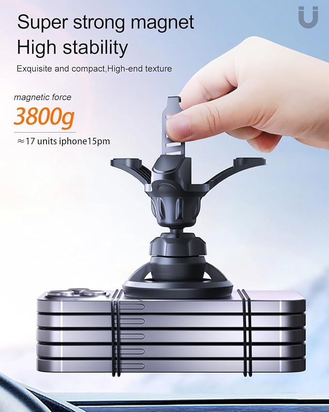 Toyota Tundra Phone Mount Magnetic Tundra Phone Holder for Toyota Tundra Accessories Phone Holder 2014-2021 Compatible for All Cell Phones