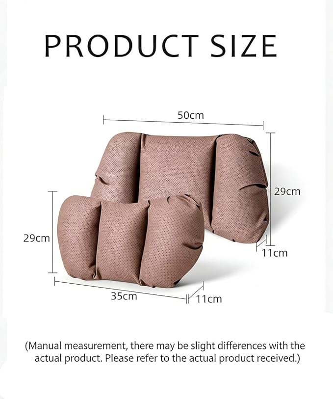 Car Neck Pillow & Lumbar Support for Lexus RZ 550e F Sport 2026+ Ergonomic Breathable Mesh Auto Seat Back Cushion Headrest,Black-Neck Pillow