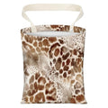 AXZOPDE Cute Car Trash Can, Hanging Canvas Car Back Seat Organizer and Storage Bag, Funny Car Trash Bag For Travelling, Outdoor Cute Brown Leopard Pattern