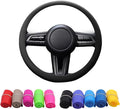 Cool Non-Slip Silicone Steering Wheel Protector, Steering Wheel Protective Cover, Non-Slip Car Steering Wheel Cover, Soft Silicone Steering Wheel Cover (Black)