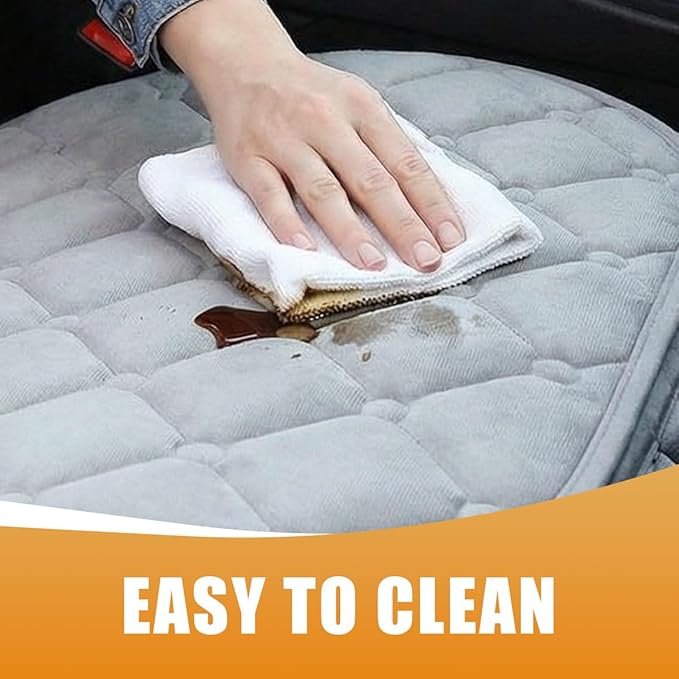 YoRise Car Seat Cushion, Soft Plush Auto Seat Pad with Storage Pocket, Car Driver Seats Protector Cover with Non-Slip Rubber Bottom, Winter Vehicle Accessory for SUV, Truck, Home, Office (Gray)