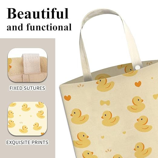 Car Trash Can, Cute Car Trash Bag, Hanging Car Organizer and Storage Bag, Trash Bin for Car Accessories, Vehicle, Travelling, Camping Cute Yellow Duck