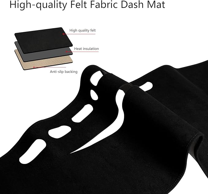 Dash Cover Mat Custom Interior Center Console Compatible with Toyota Camry 2007 2008 2009 2010 2011 Dashboard Cover Pad Carpet Protector