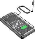 Wireless Charging Pad for Car for Ford Mustang GT/Mustang Mach 1 3 Doors 2000-2023 2024-pr, 15W Fast Wireless Charger Mat Non-Slip Silicone Car Center Console Phone Charging Pad