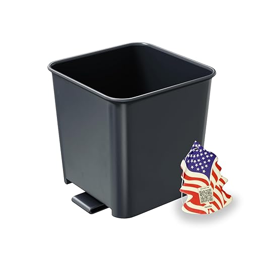 HAUSSIMPLE Car Trash Can Waterproof Vehicle Garbage Bin, Leakproof Anti Slip Floor Mat Clip Trash Bag Holder for Car, Truck, SUV, Van Portable Auto Trash Container with Stability Clips (Gray, Small)
