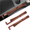 2 PCS Car Seat Gap Filler Organizer, Multifunctional Auto Side Seat Gap Filler Phone Holder, Universal Vehicle Storage Box Fill Gap Space Between Seats and Console (Dark Brown)