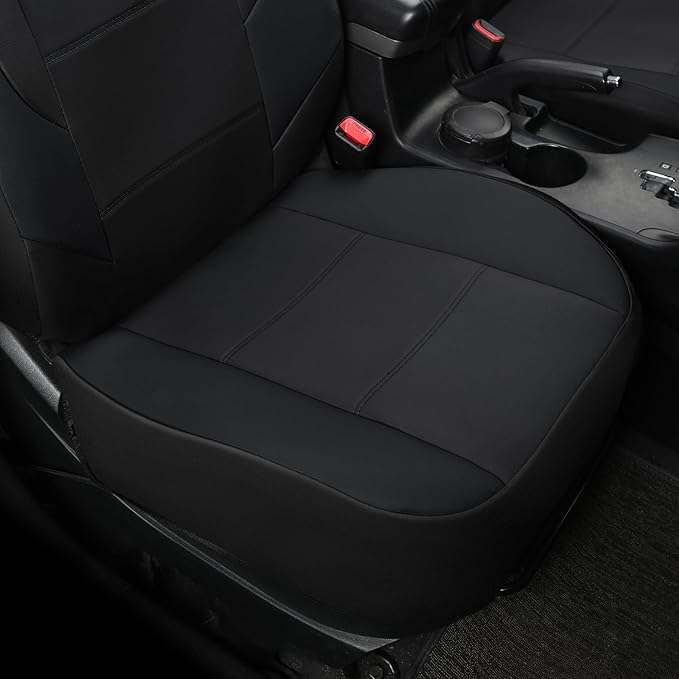 GIANT PANDA Front Car Seat Cover for Hyundai, Leather Bucket Seat Covers Custom Fit Hyundai Sonata Elantra Santa Fe Tucson Accent Kona Palisade Genesis Venue Ioniq(Black) 2-Pack