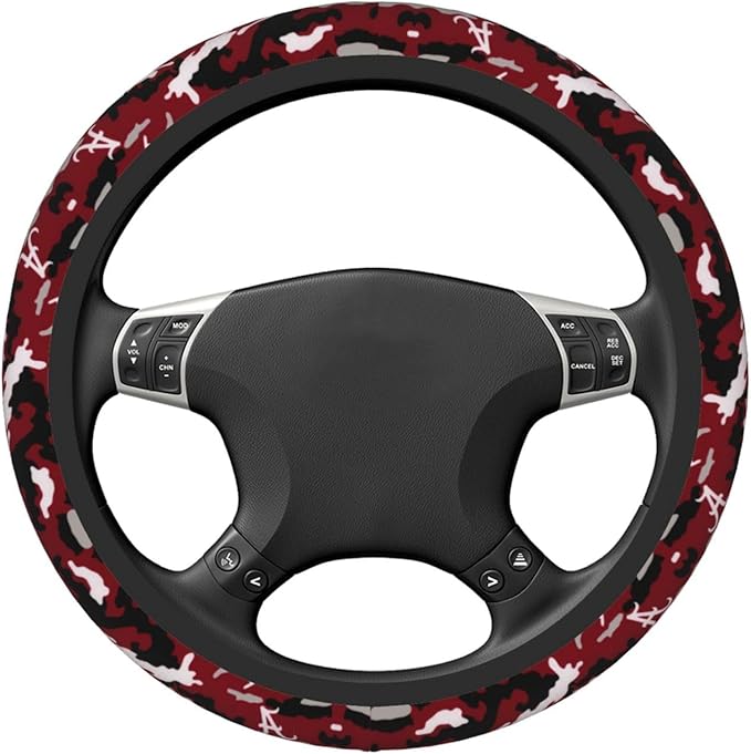 Alabama Camouflage Car Steering Wheel Cover for Men Women,Universal Automotive Steering Wheel Cover for Suvs Sedans Cars