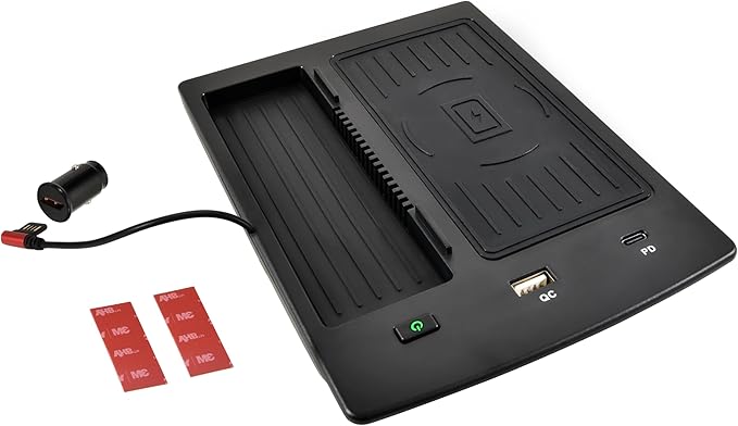 Fast Wireless Charger for Honda Accord 2018-2022, Car Wireless Charging Panel with USB-A USB-C Center Console Organizer for 2018 2019 2020 2021 2022 Honda Accord Accessories