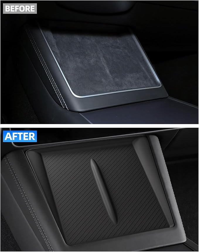 Model 3 Centre Control Wireless Charging Mat，Center Console Wireless Charger Pad Compatible with Tesla Highland Model 3 2024 2025