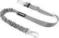 APakBak Dog Seat Belt for Car, Adjustable Dog Car Harness Seatbelt for Small Medium Large Dogs, Heavy Duty Travel Safety Restraint with Locking Aluminum Hook & Reflective Nylon Strap, Gray