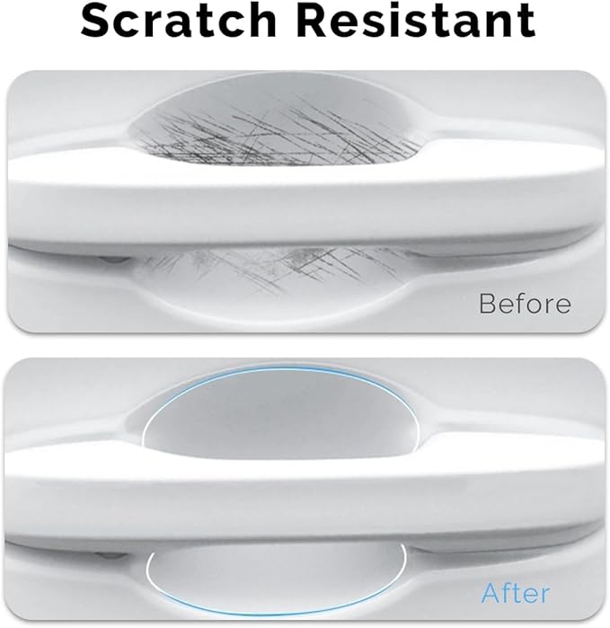 10pcs Clear Car Door Handle Scratch Potector TPU Car Door Sticker Universal Protective Films for Vehicles (Clear)