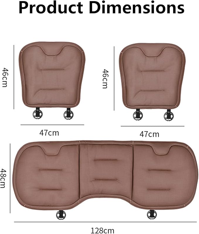 Car Seat Cushion for Porsche Macan 2015-2025-pr, Breathable Non-Slip Driver Seat Pad Ergonomic Memory Foam for Long Driving Car Office,B/3Pcs-Coffee
