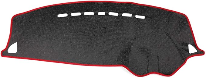 X AUTOHAUX Car Dashboard Cover Nonslip Black Red Dash Cover Mat for Mitsubishi Lancer EX 2008-2017