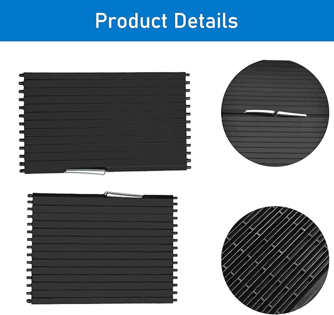 Jaronx Compatible with BMW Cup Holder Sliding Cover, X5/ X6 Console Roller Blind Cover, Center Console Sliding Shutters Compatible with BMW X5 E70 (2006-2013) / X6 E71 E72 (2007-2014)