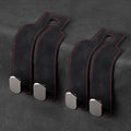 Leather Car Hooks, Car Back Seat Hooks, Car Headrest Hooks Universal for Bag Hooks, Ideal for Back Seat Storage﻿ (2pack-black)