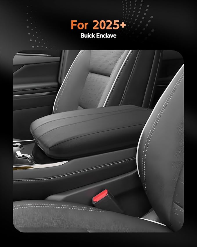 CDEFG for 2025 2026 Buick Enclave Center Console Cover Armrest Box Cover Enclave (Preferred, Sport Touring, Avenir) Accessories Console Arm Rest Protector