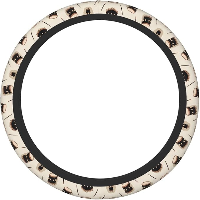 Drum Pattern Universal Fit Steering Wheel Cover for Car, Truck, and SUV, Durable Steering Wheel Protection