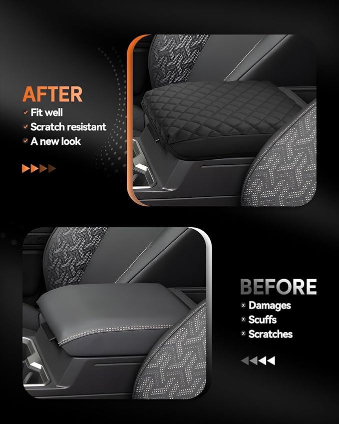 CDEFG for 2024 2025 2026 Toyota Tacoma Center Console Cover Armrest Box Cover for Tacoma (SR, SR5, TRD PreRunner, TRD Sport, TRD Off-Road, Limited) Accessories Console Arm Rest Protector
