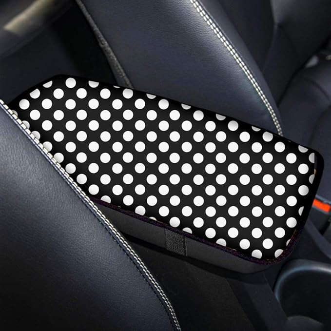 Vehicle Car Center Console Armrest Cover Pads Polka Dot Protect Your Car from Dirty Colorful