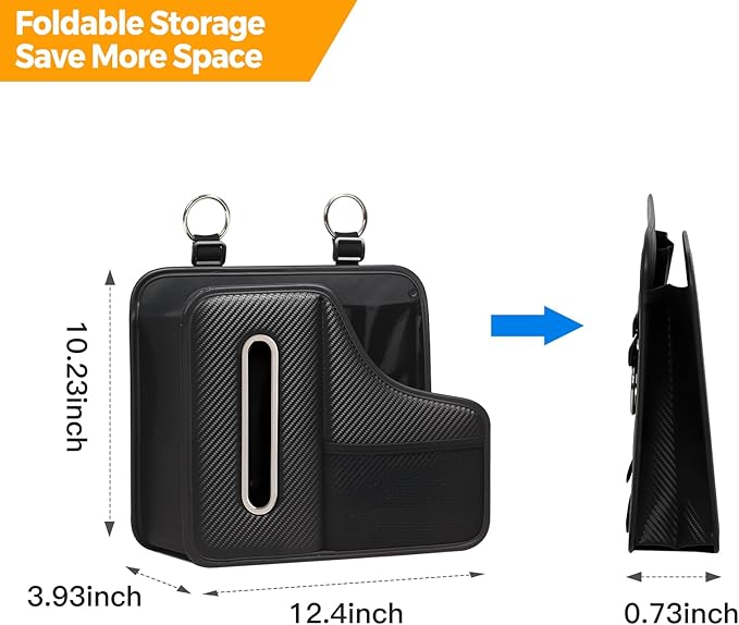 KZBHHP Car Tissue Holder,Back Seat Organizer with Cup Holder,Multifunctional Car Headrest Seat Back Storage,Large Tissue Box Cover Fit for 100-130 Regular Size Tissues(2pcs)