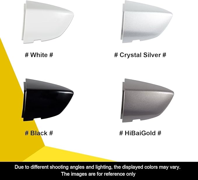 Goholy Car Exterior Door Handle Cap Compatible with VW Jetta 7 A7 mk7 2019 2020 2021 2022 2023 17A837879 17A837880 Door Handle Cover Accessories Lock Cap Pure White Without Electroplating