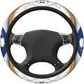 Steering Wheel Cover Polyester Thick Non-Slip Car Steering Wheel Cover Protector Universal 15 Inch, Ancient Hamsa Eye,Ethnic