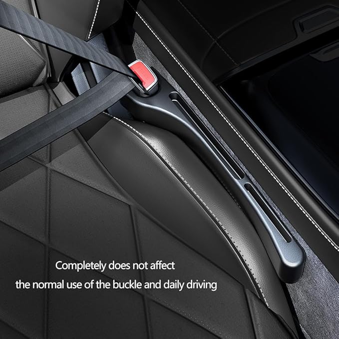 2PCS Car Seat Gap Filler Organizer,Upgrade Car Side Seat Gap Filler with Phone Holder,Multifunctional Car Seat Filler Gap Space Prevents Things Dropping for Cars,SUVs (Black)