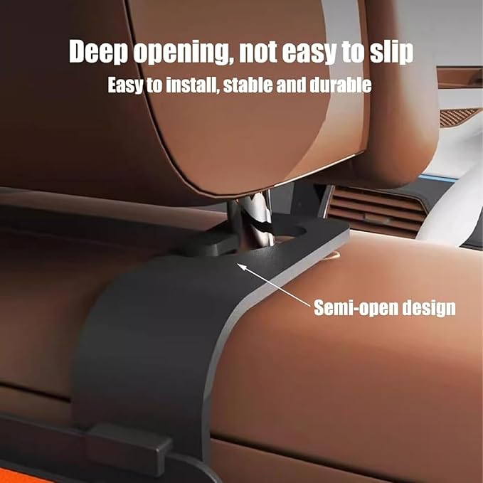 3-in-1 Car Headrest Backseat Organizer, 3-in-1 Car Backseat Organizer, Multifunctional Car Seat Storage Box for Travel, Road Trips, and Daily Use – Universal Fit for All Cars (Beige)