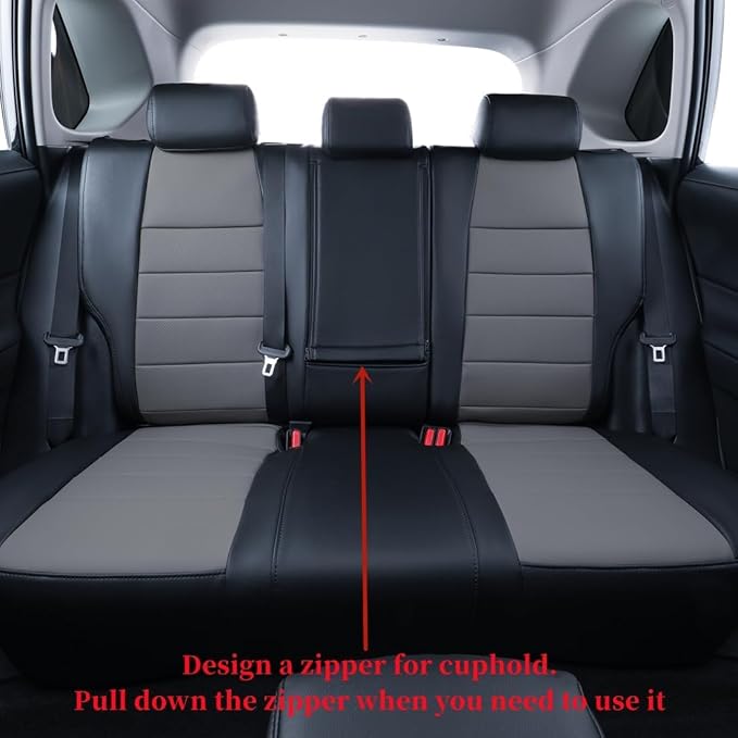 coverdream Corolla Cross Leather Seat Covers Custom Fit for 2023-2026 Toyota Corolla Cross Hybrid S,SE,XSE,Nightshade SUV,Fully Covered,Luxury Waterproof Car Seat Protector(Full Set,Black/Gray)