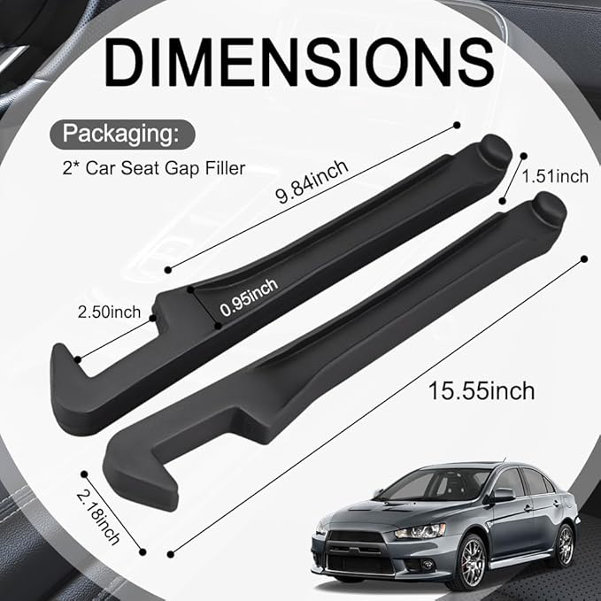 2026 Upgraded Car Seat Gap Filler 2 Pack,3 in 1 Car Seat Gap Organizer with Slot & Hook for Phone/Keys,Universal Anti-Drop in Between Cars Seats Catcher Fits for Truck SUV