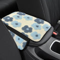 Car Center Console Cover, Soft Fluffy Car Armrest Seat Box Cushion Pad with 2 Storage Bags, Universal Vehicle Interior Protector Accessories for Most Sedans, SUVs, Trucks (Blue)