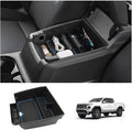 LUWU Center Console Organizer for 2023 2024 2025 2026 Colorado & GMC Canyon Accessories Armrest Console Storage Box Glove Organizer Tray ABS Material for Canyon Interior Accessories (Blue)