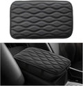 Car Center Console Pad, Waterproof Leather Armrest Seat Box Cover Protector, Non-Slip Middle Console Cushion Pad Interior Decor Fits Most Vehicles, Car Accessories (Black)