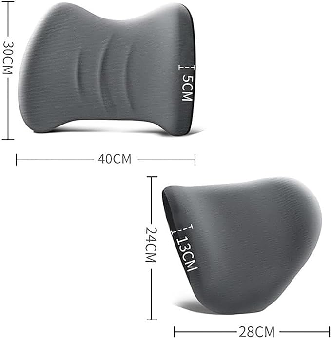 Car Headrest & Lumbar Support Cushion For Toyota Corolla Cross 2022 2023 2024, Ergonomic Car Seat Headrest Memory Foam Neck and Back Pillow Kit Breathable Removable for Driving Fatigue Relief