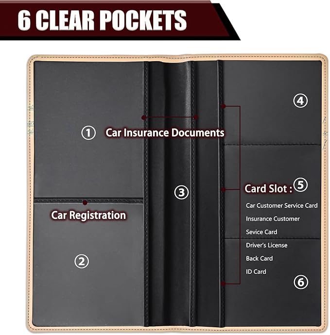 Car Document Holder with Magnetic Shut, Car Registration and Insurance Card Holder, Vehicle Glove Box Organizer Documents, Driver License, Auto Paperwork Organizer Wallet, Colorful Butterfly Species
