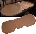 ontto 1 PC Car Rear Seat Cushion for Driving Universal Auto Seat Mat Perforated PU Leather Seat Pad Non-Slip Seat Mat Cooling in Summer,Light Brown