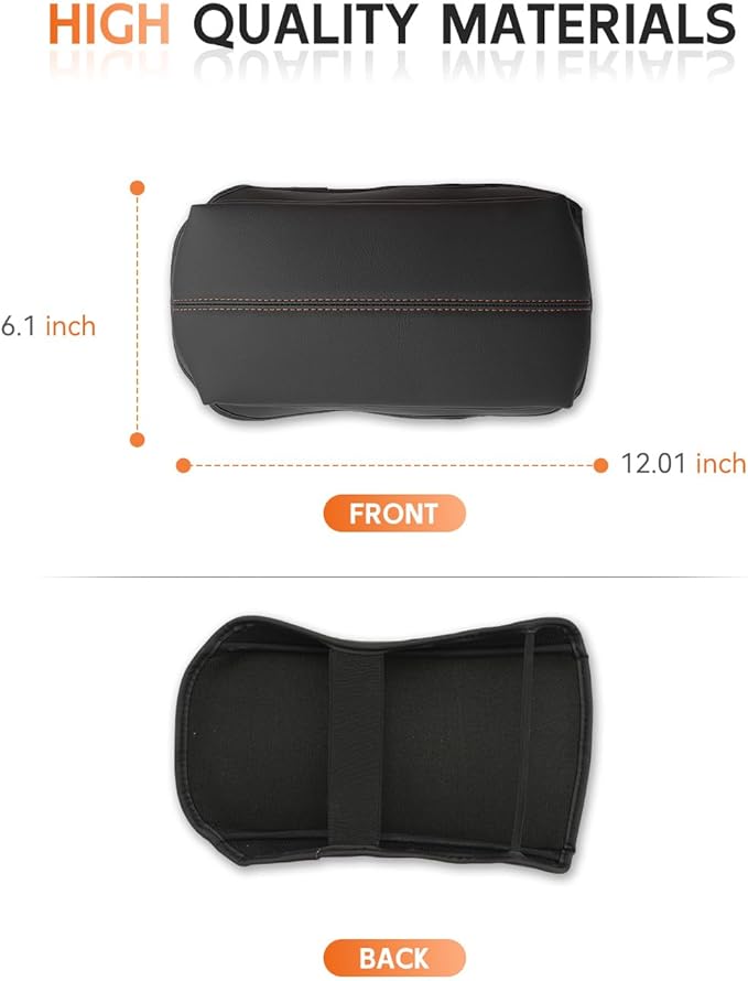 CDEFG for Ford Mustang 2024-2025 2026 Center Console Cover Armrest Box Cover for Mustang 2024 2025 2026 Accessories Console Arm Rest Protector Thickened Orange Line