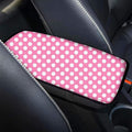 Produced Pink Wave Spot Auto Center Console Armrest Cushion Cover Universal Fit for Sedan, Van, SUV, Truck Car Accessories