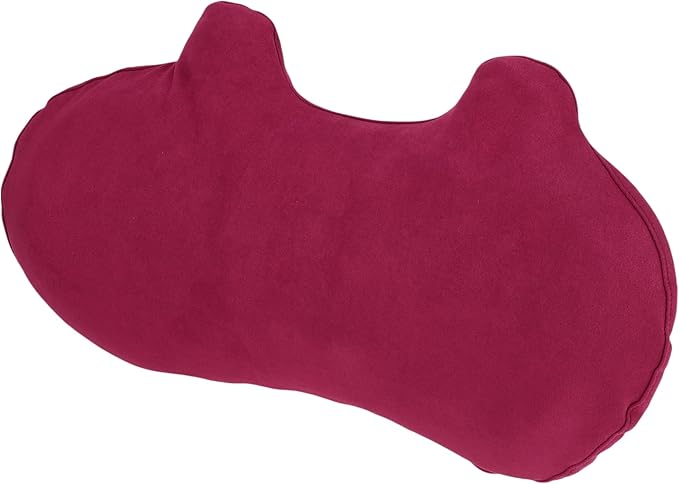 Car Seat Lumbar Massage Lumbar Cushion Memory Foam Support Ergonomic Design 29x50x10cm Suede Wine Red 1 Pc